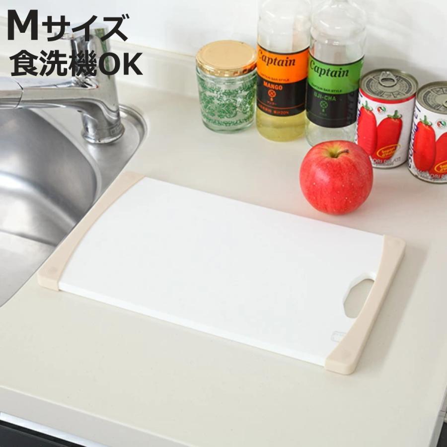 まな板 22cm×37cm 食洗機対応 抗菌 ストッパー付き耐熱抗菌まな板 M