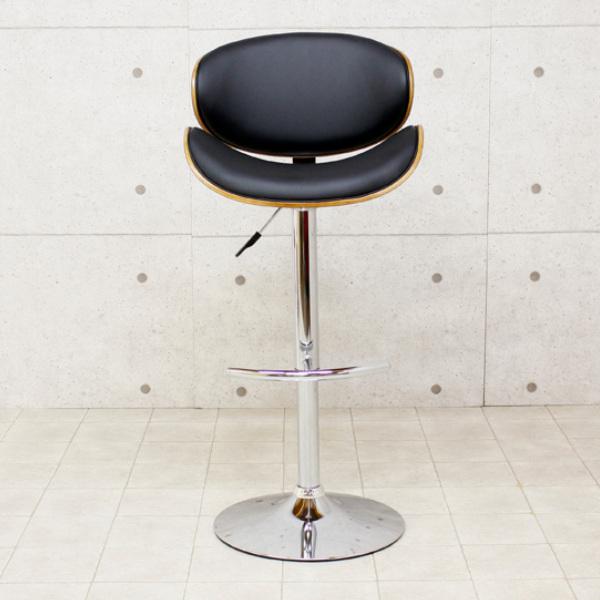 カウンターチェア 背もたれ付き カウンターチェア 座面高63〜85cm レザー調 木製 フットレスト