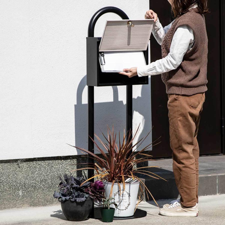 スタンド式郵便受け ポスト 置き型 郵便ポスト スタンドポスト 郵便受け ダイヤル錠