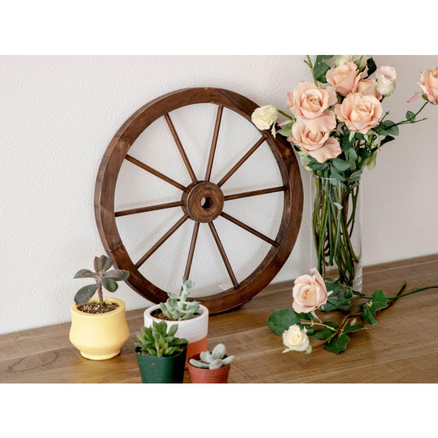 オーナメント ウッド・ホイール S （ ガーデニング雑貨 車輪 木製
