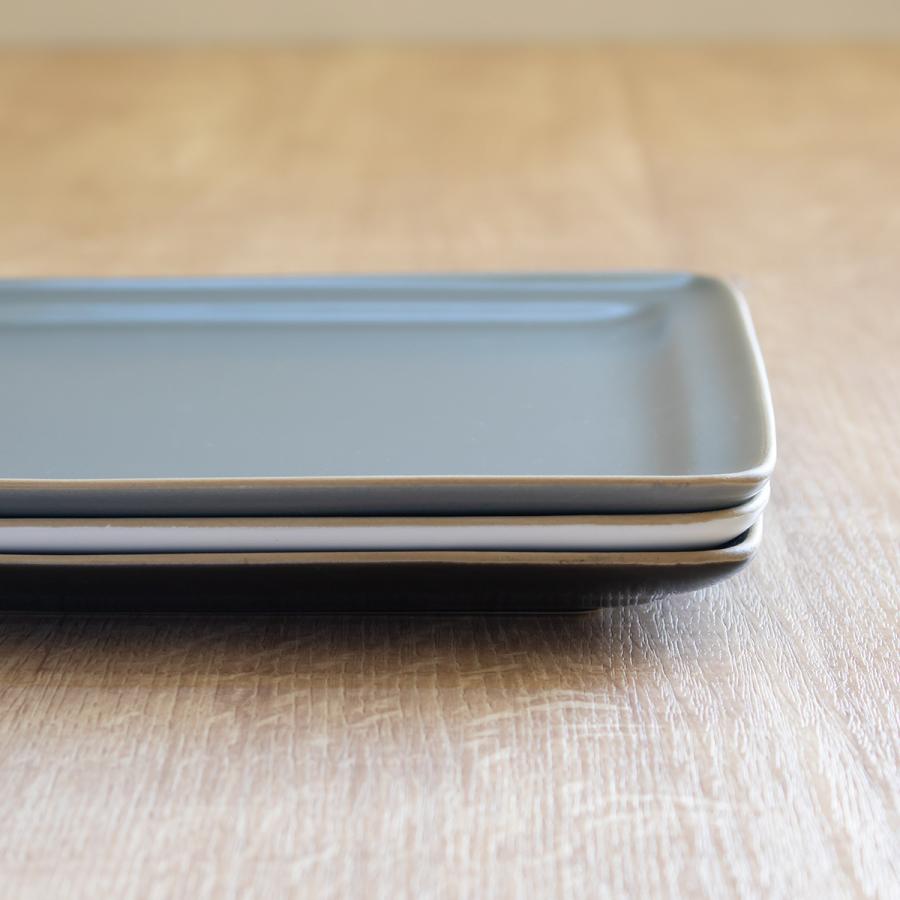 プレート 14cm スクエアプレート エッジライン 陶器 同色5枚セット