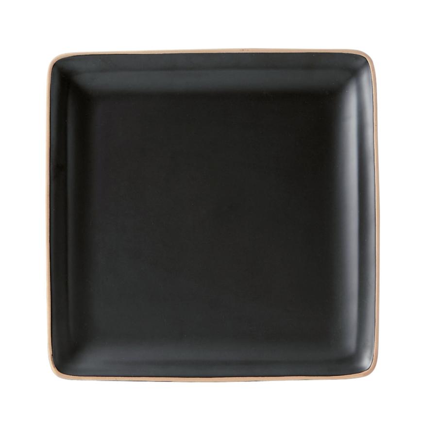 プレート 23cm スクエアプレート エッジライン 陶器 （ 食洗機対応