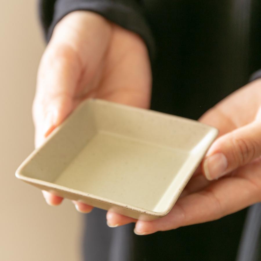 プレート 8.5cm S KASANE スクエア 陶器 同色4枚セット （ 食洗