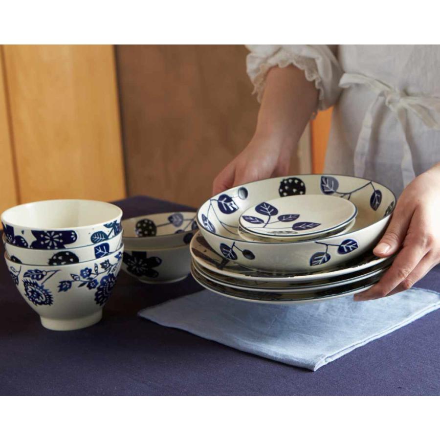 プレート 22cm AIKA 硬質陶器 同柄4枚セット （ 食洗機対応 電子レンジ