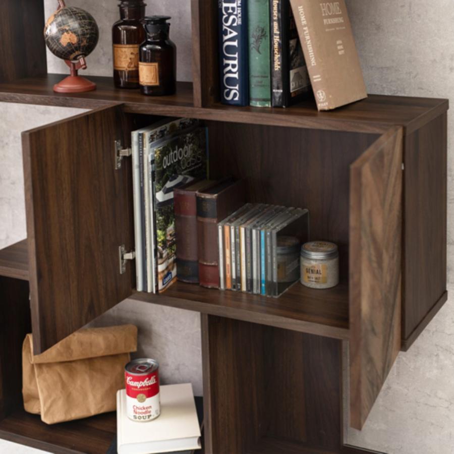 HAGiHARA（萩原） オープンラック 3段 ディスプレイラック 矢貼り風