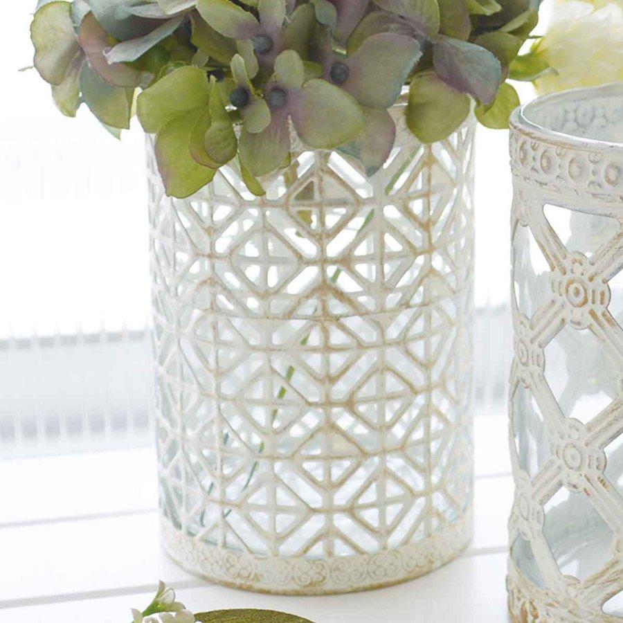 ガラスホルダー ガラスポットフェンス ビジュー 小物入れ ペン立て 小物収納 花瓶 フラワーベース ガラス 丸型 円形 卓上 インテリア おしゃれ お弁当グッズのカラフルボックス 通販 Yahoo ショッピング