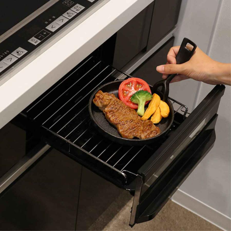 ステーキ皿 丸型 17cm スプラウト 鉄鋳物製 IH対応 木製プレート