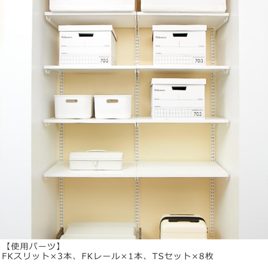壁面収納 棚 幅90cm×奥行30cm TSセット フィットラック （ 棚板 木製
