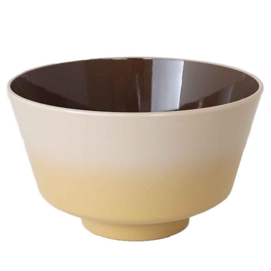 汁椀 400ml OWAN 角 グラデーション プラスチック 日本製 （ 食洗機