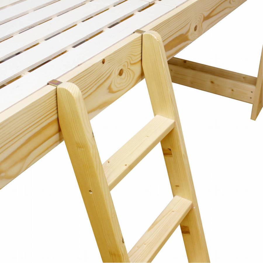 木製ロフトベッド はしご付き 天然木ロータイプロフトベッド(垂直はしご付き) 通販【ニッセン】