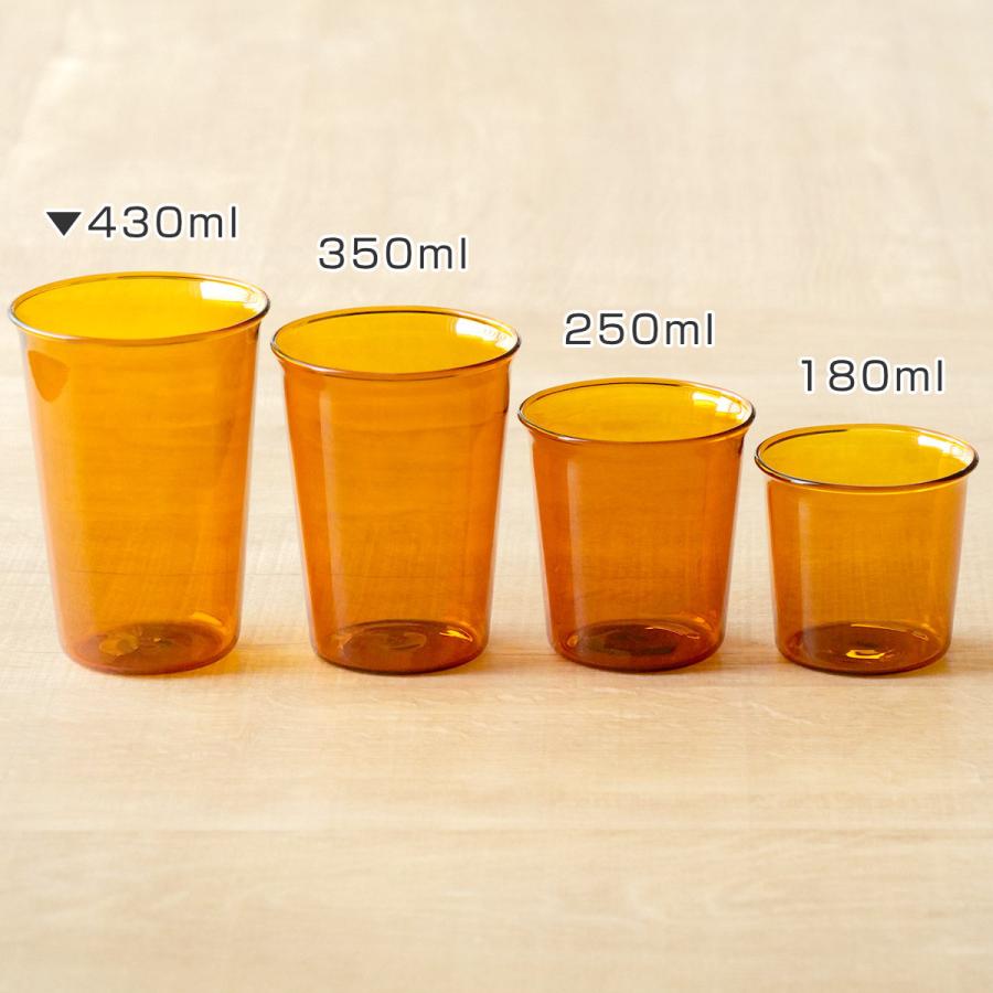 キントー グラス 430ml CAST AMBER 耐熱ガラス （ KINTO 食洗機対応 電子レンジ対応 ガラスコップ タンブラー カップ ガラス製 食器 ）｜colorfulbox｜04