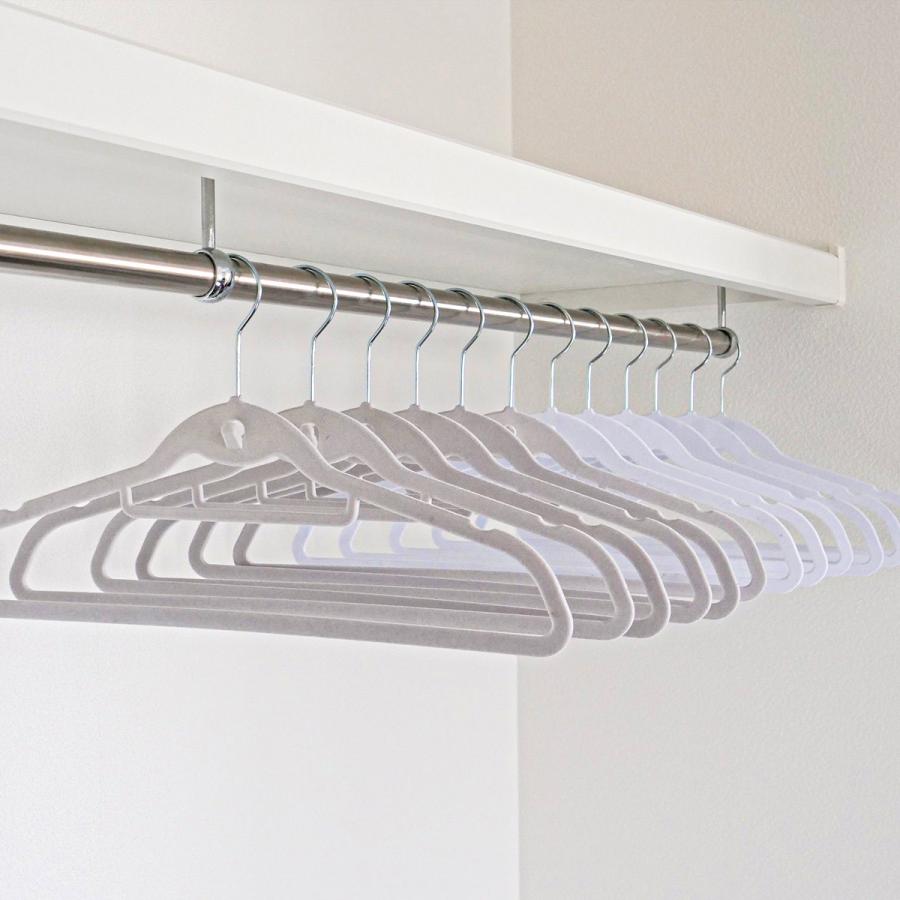 ハンガー モノクローゼット 幅42cm シャツハンガー フロッキー 6本組