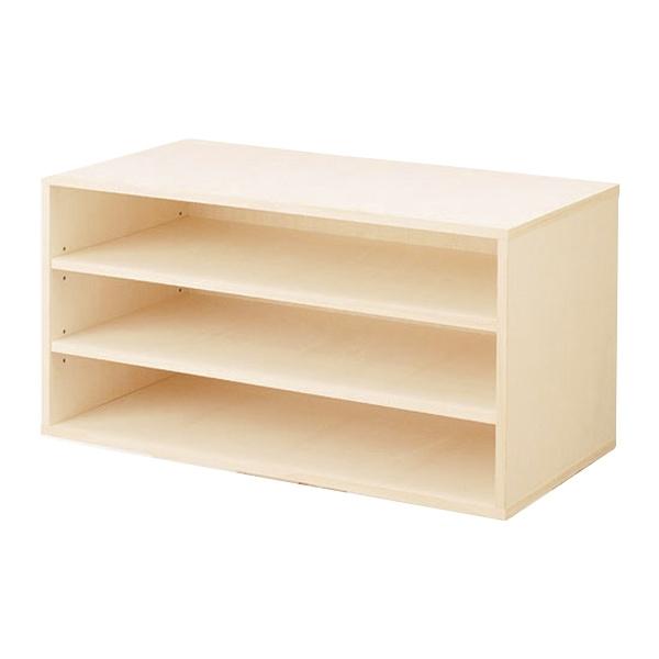 シェルフ 3段 桐製 マルチクローゼット収納 幅100cm （ ラック 収納棚