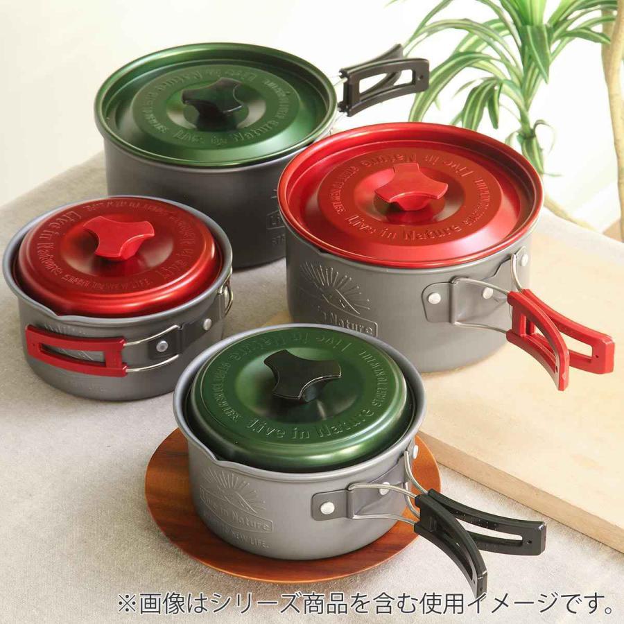 アルミ鍋 フタ付 16cm LIVE IN NATURE （ アウトドア 調理器具 フタ