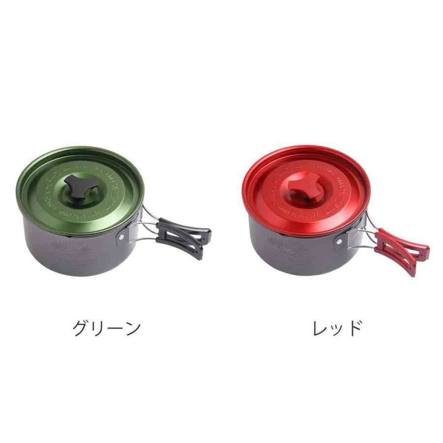 アルミ鍋 フタ付 16cm LIVE IN NATURE （ アウトドア 調理器具 フタ
