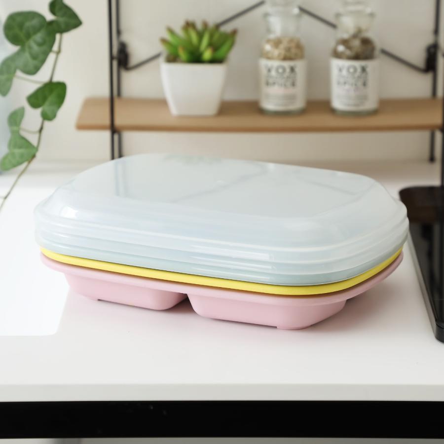 ＆NE ランチプレート フタ付き 26cm Rakura プラスチック 日本製 （ 食洗機対応 レンジ対応 フタ付きランチプレート 角型 薄型 ...