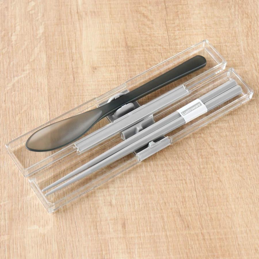 コンビセット 箸 スプーン 19.5cm とっても強いケース入り （ お箸