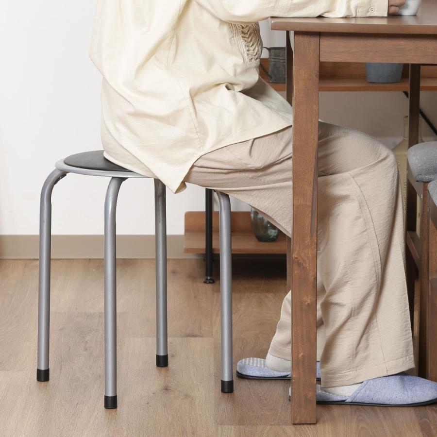 不二貿易（Fuji Boeki） 丸椅子 12脚セット ブラック 高さ45cm