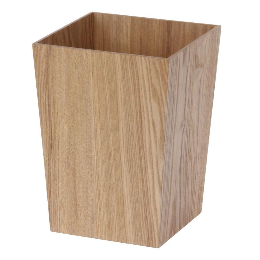 不二貿易（Fuji Boeki） ゴミ箱 突板 木製 （ ごみ箱 幅22cm