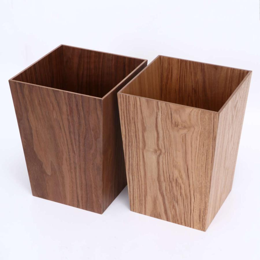 不二貿易（Fuji Boeki） ゴミ箱 突板 木製 （ ごみ箱 幅22cm