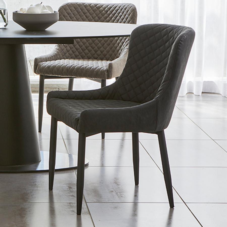 【2脚セット】椅子　ダイニングチェア　キルティング　黒脚　レトロ　可愛い　お洒落 2脚セット】椅子ダイニングチェアキルティング黒脚レトロ可愛い