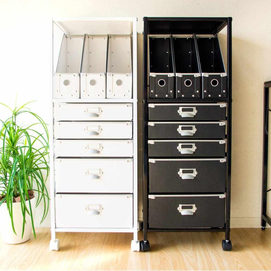 宮武製作所 チェスト ファイルケース付き A4 5段 （ 幅39×奥行27.5×高