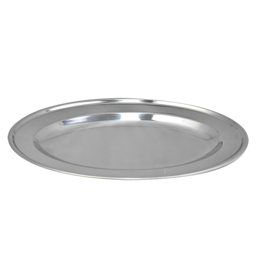 グレーの楕円形皿 約30cm パスタ皿 30cm ステンレス 洋食屋さん （ 食洗機対応 楕円皿