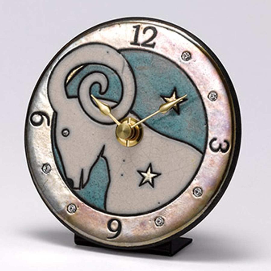 時計 置き掛け兼用 牡羊座 アントニオ・ザッカレラ アナログ Z926