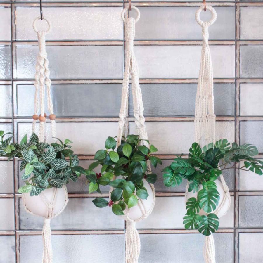 プランター マクラメプラントハンガーコットン S A （ プランター