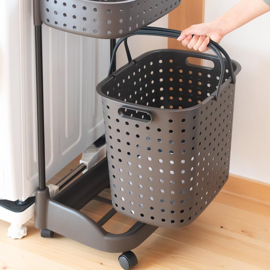 ランドリーバスケット レクエア 2段 （ ランドリー バスケット