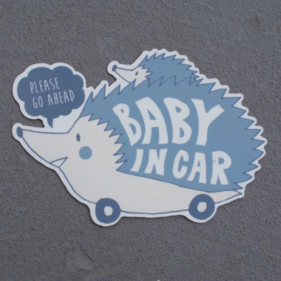 セーフティサイン Lien de famille Baby in car はりねずみ （ カーサイン セーフティ サイン ステッカー ハリネズミ マグネット 車 赤ちゃん ベビー ）｜colorfulbox｜11