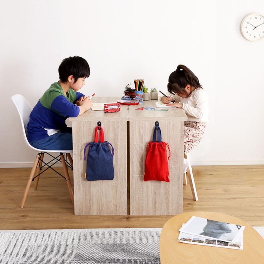 デスクセット デスク 幅75cm サイドラック 幅30cm 木目調 （ スリム