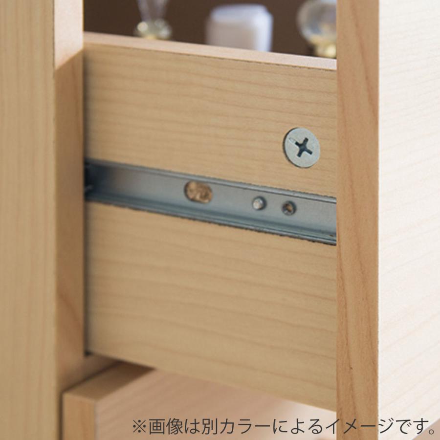 宮武製作所 デスクドレッサー 幅90cm ミラー コスメ収納 引き出し 木目