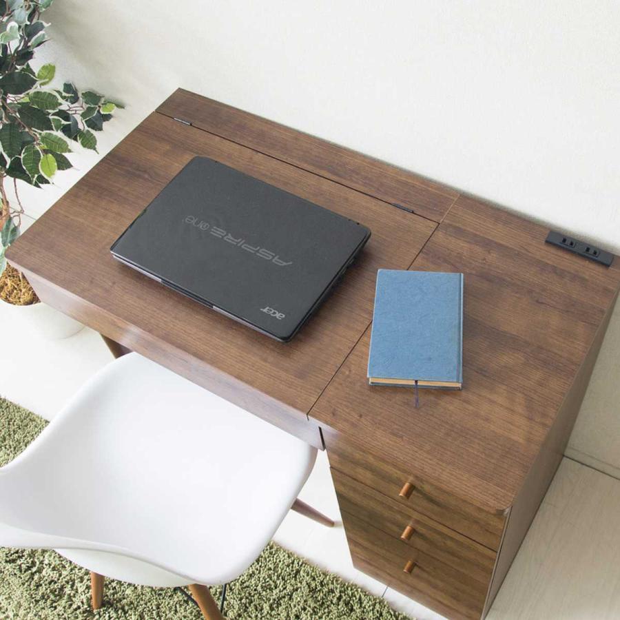 宮武製作所 デスクドレッサー 幅90cm ミラー コスメ収納