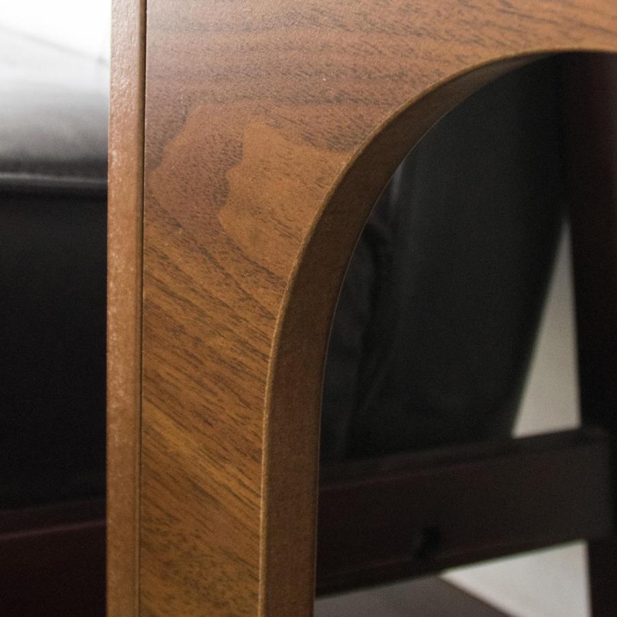 宮武製作所 サイドテーブル 高さ52.5cm ガラス天板 木製