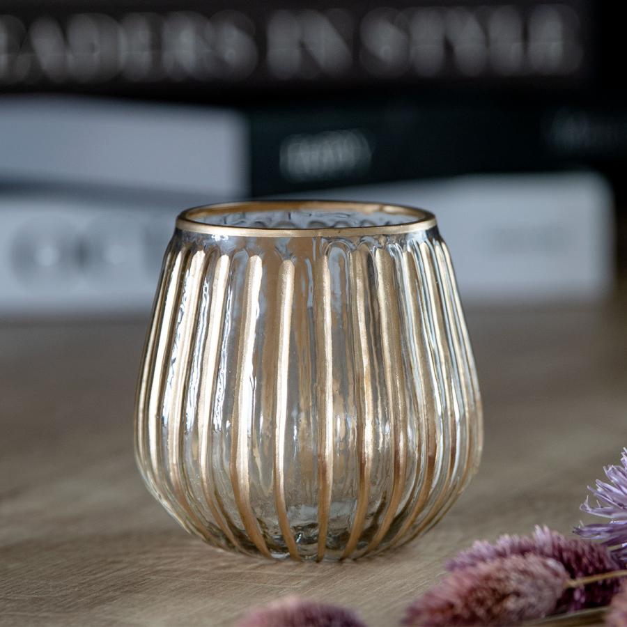 花瓶 ガラスベース 直径8.5×高さ8.5cm （ フラワーベース 花びん 花器