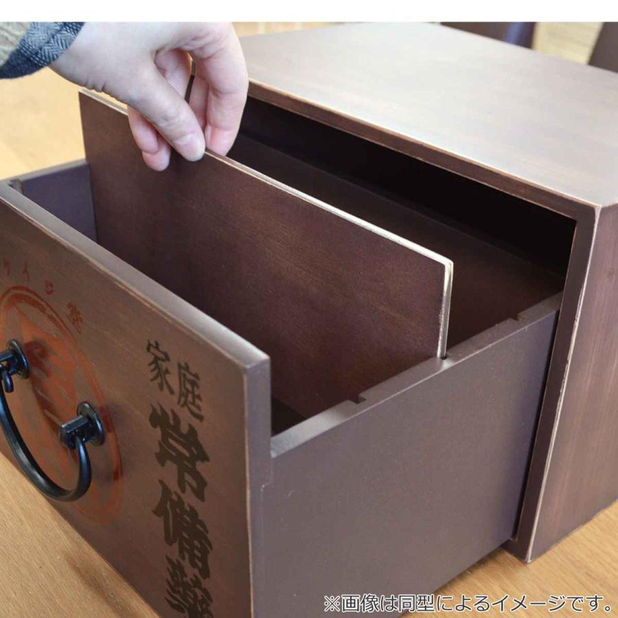 レトロ薬箱 シカ 木製 （ 薬箱 くすり箱 薬入れ 収納ケース 救急