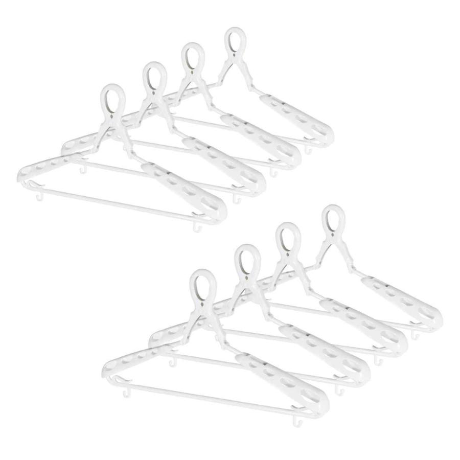 ハンガー スライドキャッチ パット付 8本組 （ 衣類ハンガー セット 8