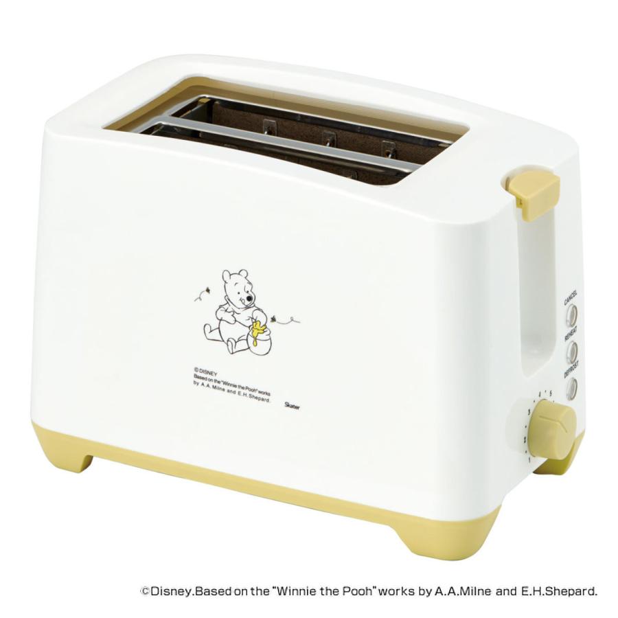 スケーター ポップアップトースター 2枚焼き 小型 くまのプーさん 調理