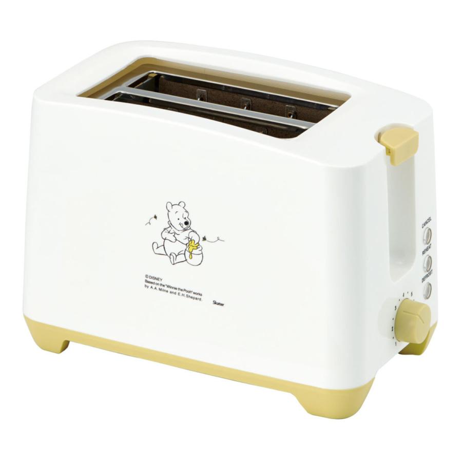 スケーター ポップアップトースター 2枚焼き 小型 くまのプーさん 調理