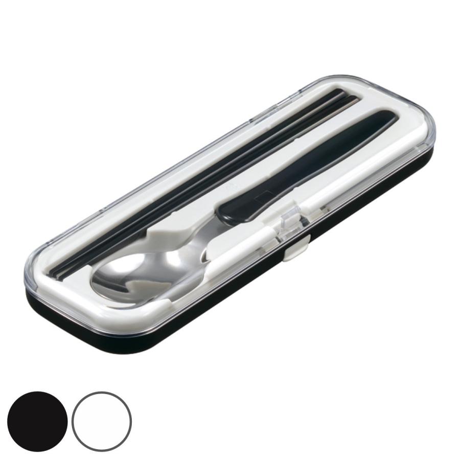 小森樹脂 コンビセット 抗菌 箸 スプーン モノトーン ブラック