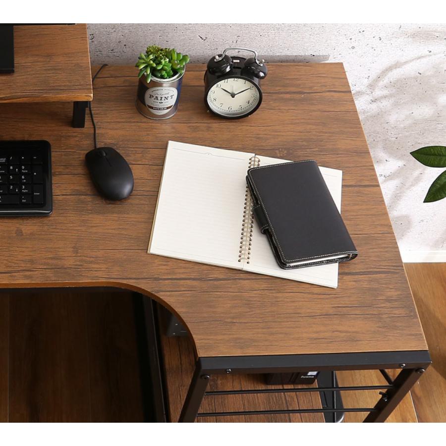 ホームテイスト（HOME taste） デスク L字 幅110cm ラック