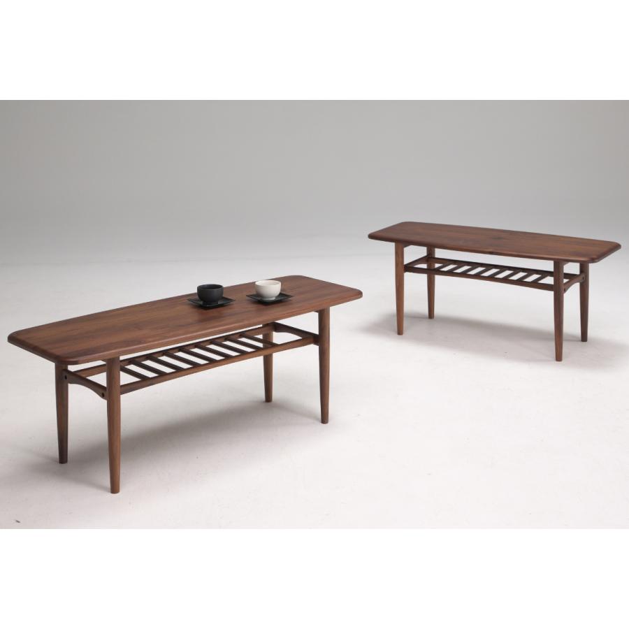 センターテーブル 幅105cm 木製 ラック 天然木 スクエア （ 開梱設置