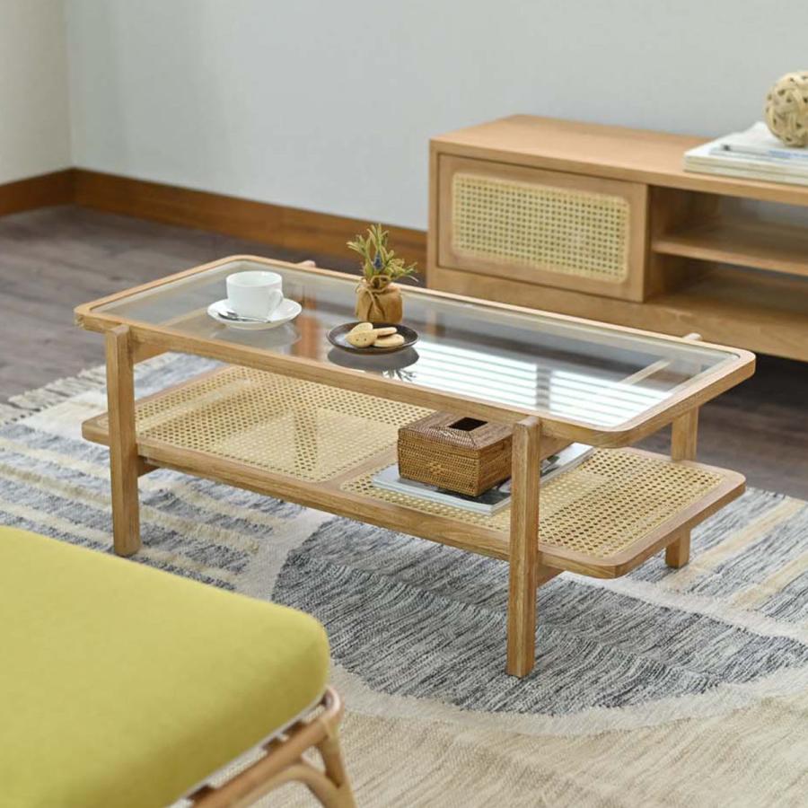 ⭐️お値下げ　ラタン 籐家具　ローテーブル センターテーブル インテリア asia-kobo_14159