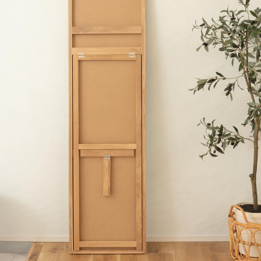 東谷 スタンドミラー 高さ158cm 全身鏡 木製 ウォールミラー （ 木目