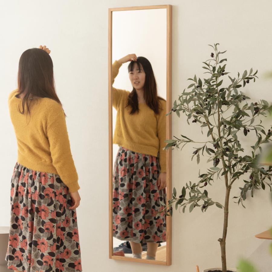 木製　鏡　立て掛け　ウォールミラー　姿見　大型 東谷 スタンドミラー 高さ158cm 全身鏡 木製 ウォールミラー