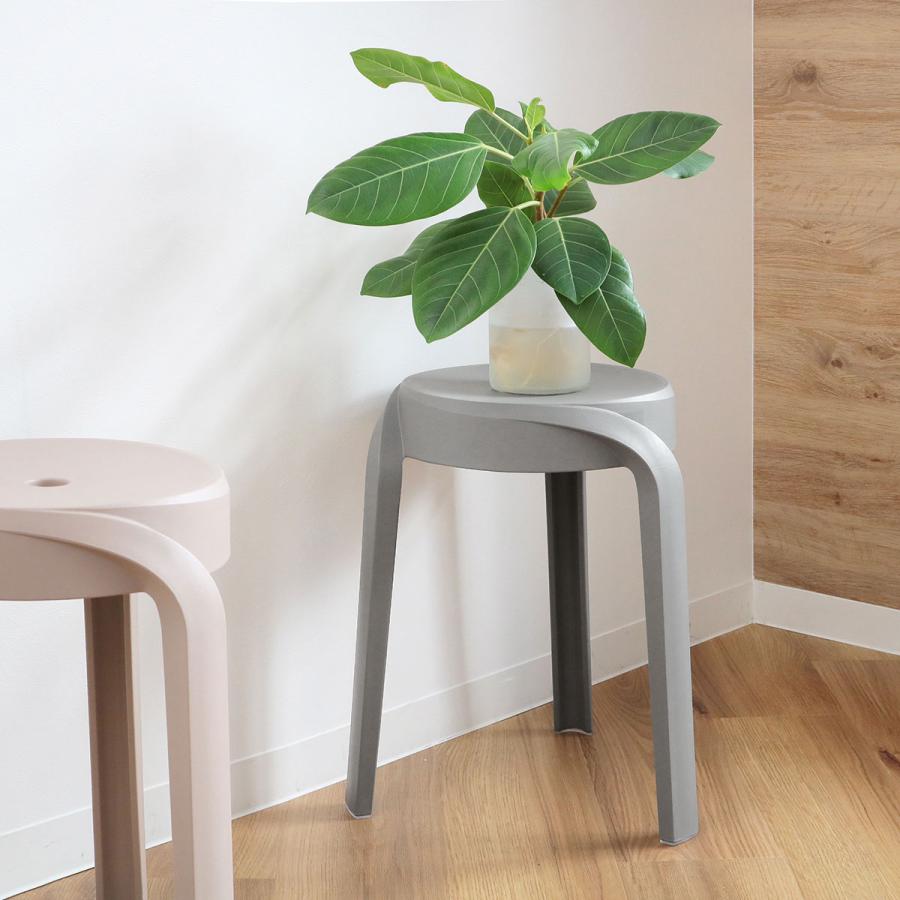 東谷 スツール 高さ45.5cm スタッキング 円形 ニュアンスカラー