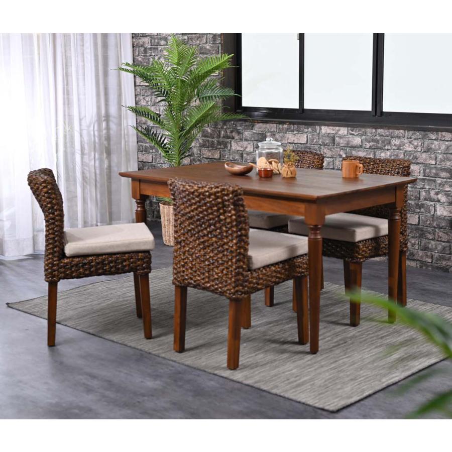 ダイニングチェア ウォーターヒヤシンス クッション付 アジアン