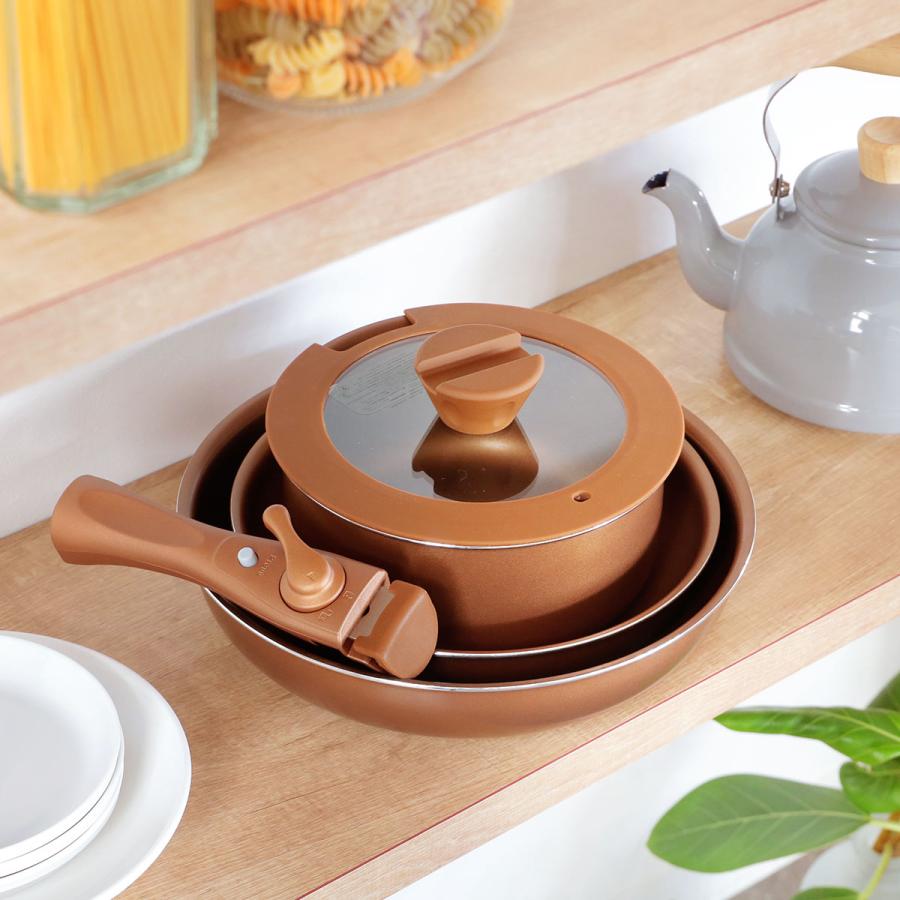 パール金属 フライパン 鍋 5点セット IH対応 VISIONS GOLD