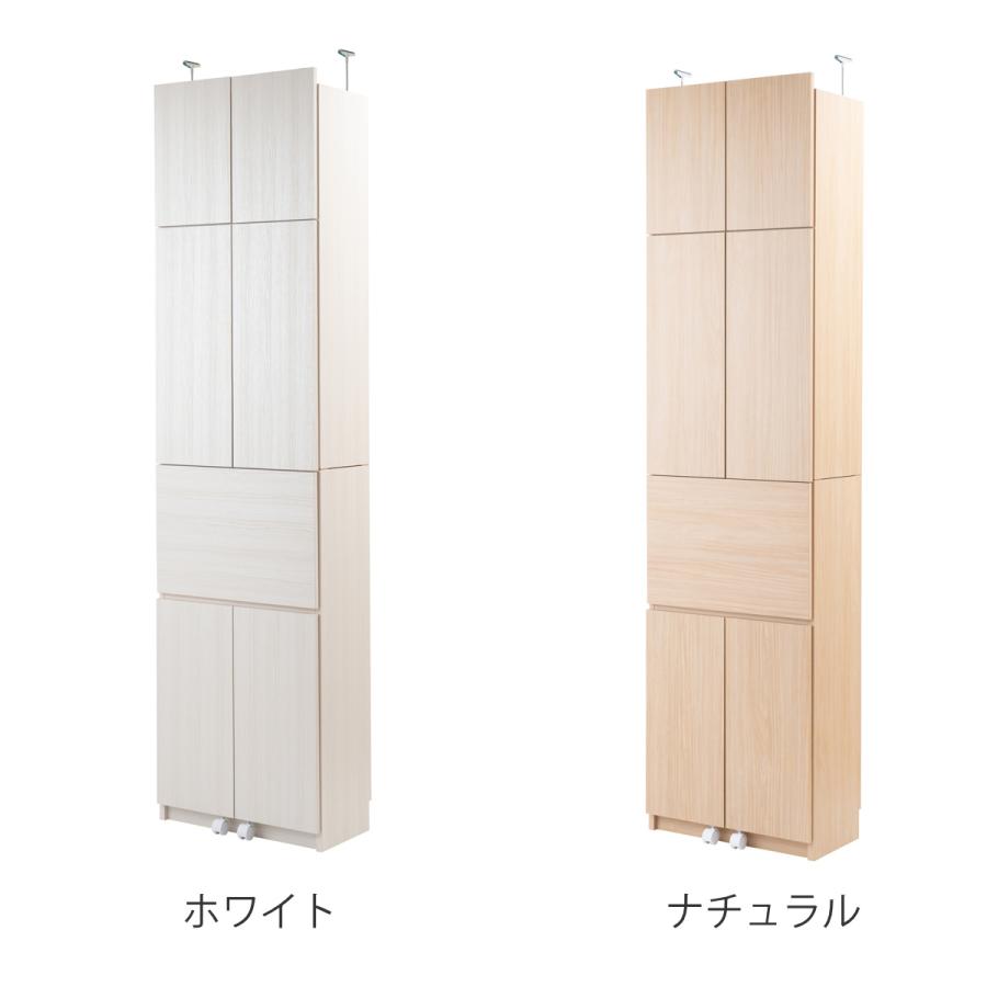 壁面キャビネット 天井突っ張り付 デスクタイプ 幅60cm （ 壁面収納